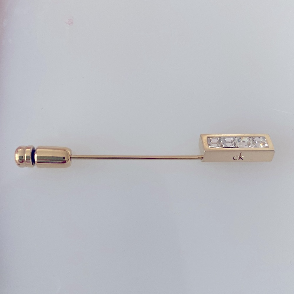 Calvin Klein Gold Plated Pin with zirconia